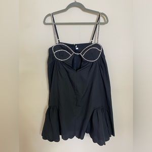 Adorable beaded dress with spaghetti straps